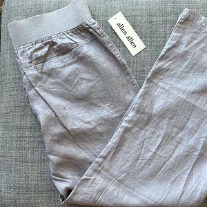 Allen Allen linen gray pants, size medium